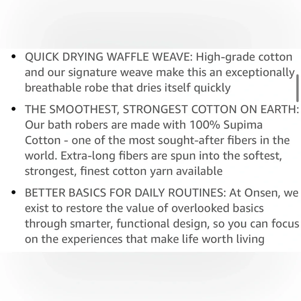 Onsen Waffle Weave Hooded Robe - Size Small, Unisex - Picture 10 of 12